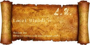 Laczi Ulpián névjegykártya